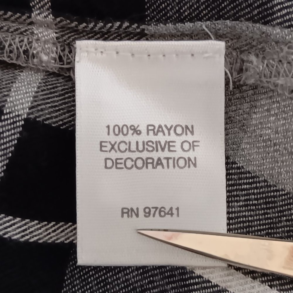 J. Jill Women's Black Plaid Rayon Button Front Long Sleeve Top Size L - Picture 10 of 12